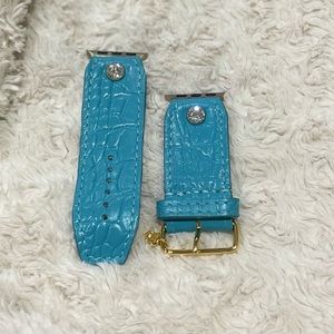 Luxe aquamarine croc Apple Watch band